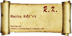 Raits Kürt névjegykártya
